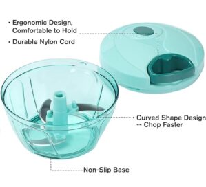 Vegetable Chopper for Kitchen, Onion Chopper, Onion Cutter, Vegetable Cutter for Kitchen (Multicolor) (500ml - 3 Blades) - Image 4