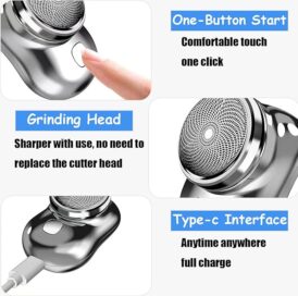 Mini-Shave Portable Electric Shaver for Men (2026 Upgrade) – Compact USB Rechargeable Mini Razor, Waterproof Travel Beard Trimmer - Image 4