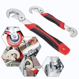 kitchen shop Stainless Steel Socket Adjustable Universal Multi Function Wrench Spanner Set Tools Snap and Grip Open End Snap N Grip Tool Spanner 9Mm to 32 Mm Works (Set of 2 Piece) (snap n griip)