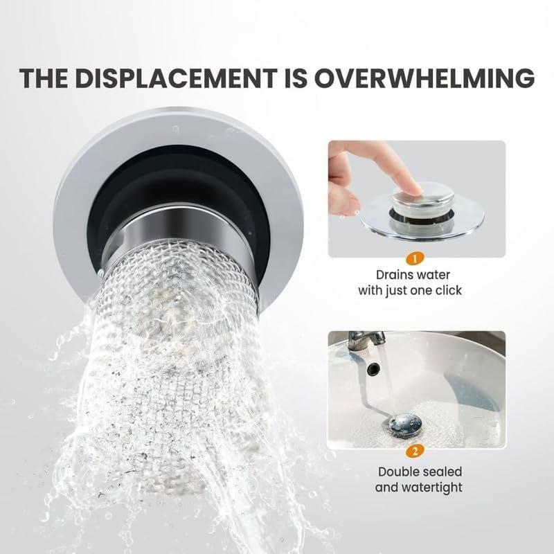 1768376932309-39 Sink Hair Filter – Removable Stainless Steel Drain Stopper Plug | Anti Clog Bathroom & Kitchen Drain Strainer | Reusable Wash Basin Hair Catcher | By Ali Shipping - Image 1
