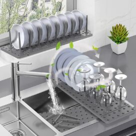 Drain Shelf Dish Drying Rack Kitchen Drawer Organizer - Image 2
