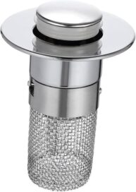 Sink Hair Filter – Removable Stainless Steel Drain Stopper Plug | Anti Clog Bathroom & Kitchen Drain Strainer | Reusable Wash Basin Hair Catcher | By Ali Shipping - Image 3
