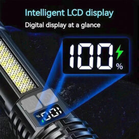 High Power LED Flashlight Powerful TYPE-C Rechargeable COB Flashlight With Side Light Torch For Outdoor Camping Hiking - Image 3