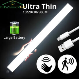 Night Lights Wireless LED Motion Sensor Lamp USB Rechargeable Magnetic For Wardrobe Room Closet Kitchen Aisle Tube Detector Bulb - Image 2