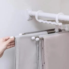 Stainless Steel Foldable Hangers for Clothes Hanging Multi-Layer Multi-Purpose - Image 2